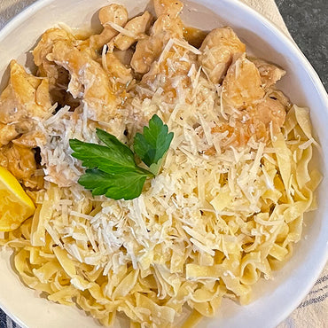 Chicken Piccata over Pasta